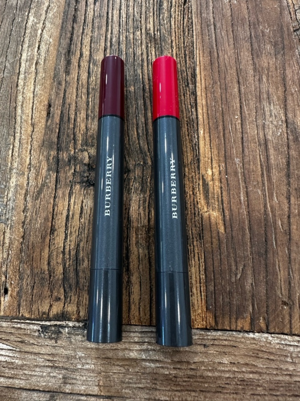 Burberry Lip Crayons Duo - Deep Berry & Bright Red